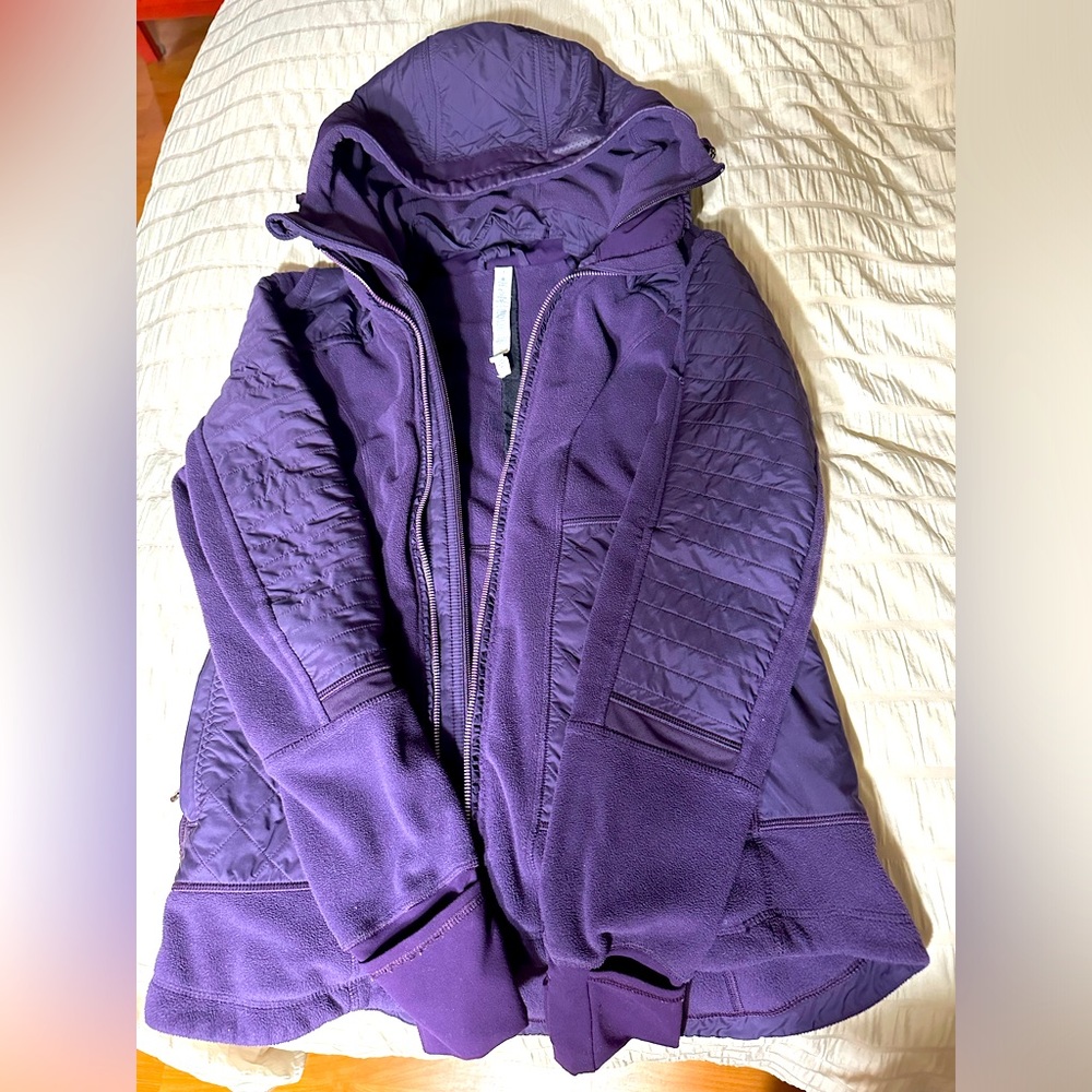 lululemon athletica Deep Purple Quilted Hooded Puffer Jacket